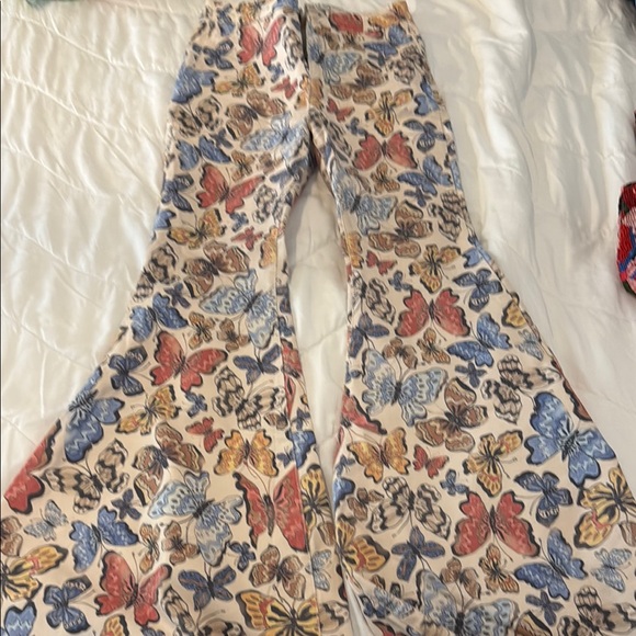 We The Free Pants - We The Free Red and Blue Flare Pants